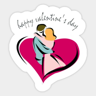 valentine's day t-shit Sticker